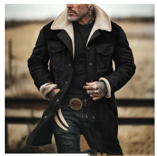Suede Multicolor Jacket Multi-pocket Zipper