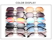 Metal Fat Edge Square Frame New Men's Fashion Sunglasses