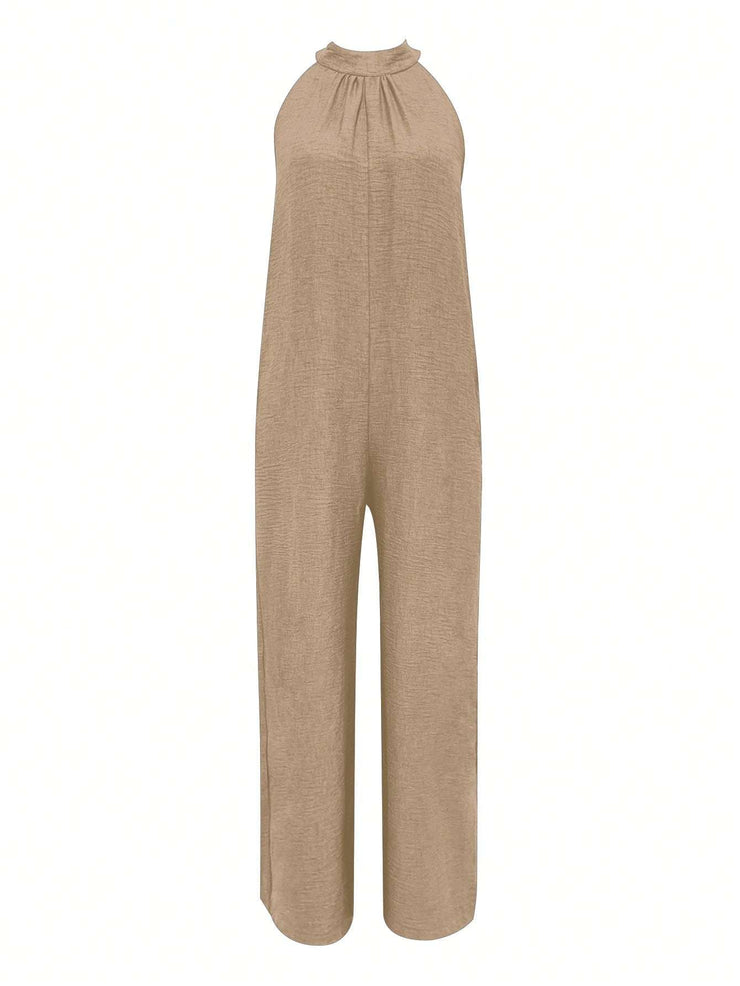 Sleeveless Halter Ruffled Young Women&