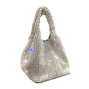 Hand-held Bucket Crystal Single Shoulder Cross-body Small Bag Handbag