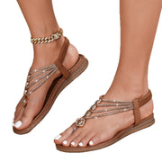Summer New European And American Fashion Retro Rhinestone Sandals