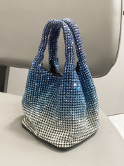 Hand-held Bucket Crystal Single Shoulder Cross-body Small Bag Handbag