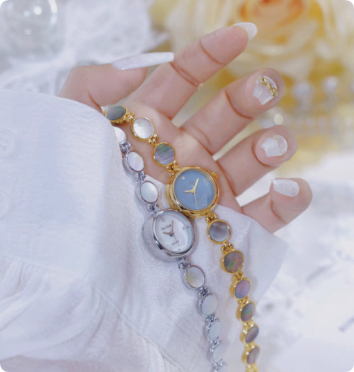 Vintage Bracelet With Aurora-like Natural Shell Waterproof