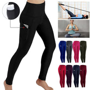 Women Solid Color Pants Yoga High Waist Pants