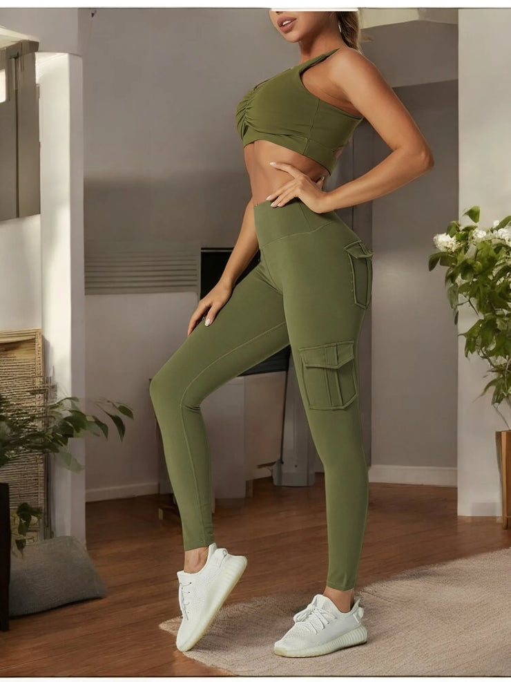 High Waist Stretch Gym Yoga Sports Leggings Women&