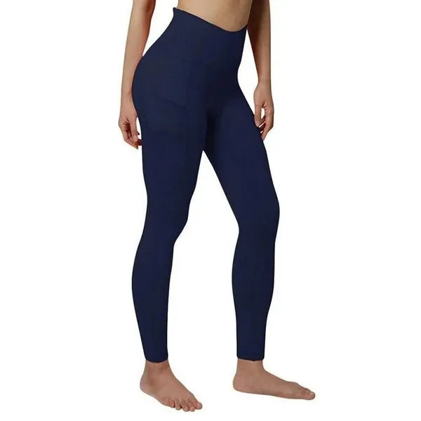 Women Solid Color Pants Yoga High Waist Pants