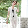 Women's Business Blazer Skirt Set Oversized Office Summer Outfit Notched Collar Full-Length Formal Two-Piece Suit