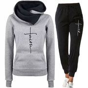 Women's Tracksuits Hooded Pullover Sweatpants Sweatshirt Casual Pants Sets Sportswear