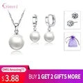 True Love 925 Sterling Silver Jewelry Sets For Women Cubic Zirconia Pendant Necklace Earrings Set Valentine's Gift