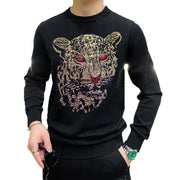 Men's New European Design Soft Fabric Cashmere Tops High Quality Knitted Pullover  Warm Sweater