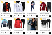 Men's  casual gym fitness outdoor jogging sportswear, Hoodie Tracksuits