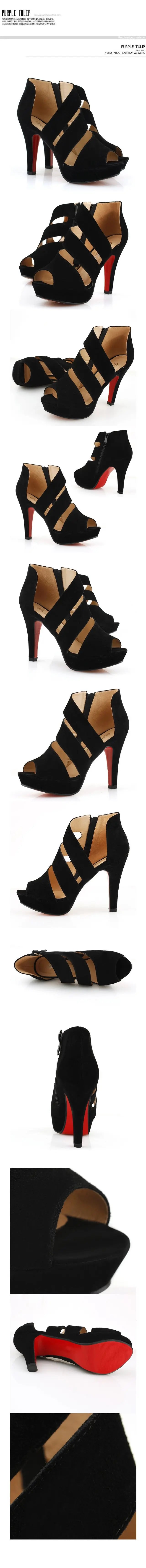 Women Gladiator High Heels Peep Toe  Shoes