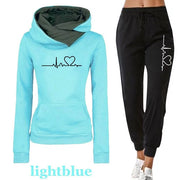 Women's Tracksuits Hooded Pullover Sweatpants Sweatshirt Casual Pants Sets Sportswear