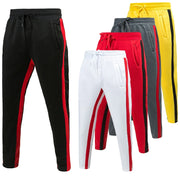 Men's Fleece Sweatpants Autumn Winter Fashion Jogging Fitness Trousers Elastic Sportswear Casual Track Pants mid Waist Full Length