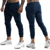 Custom Logo Cotton Gym Jogger Running Pants with Zipper Pocket Male Trousers Men Blank Workout Fitness Sweatpants