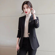 Wome's Fashion Blazer Suit Set Professional Business Two Pieces Slim Fit Blazer And Pants Casual Wear Polyester Nylon