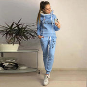 Women Hooded Pullover Hoodies and Pants Suit Outfits ,Tracksuits