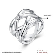 Women  Sterling Silver Cross Intertwined Ring