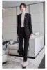 Wome's Fashion Blazer Suit Set Professional Business Two Pieces Slim Fit Blazer And Pants Casual Wear Polyester Nylon