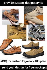 Men's Casual Shoes Outdoor Men's Shoes New Handmade Large Size Stitching All-match Business Genuine Leather Boots Shoes