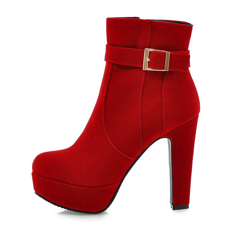 Women  Winter Buckle Super High Heel  Boots .