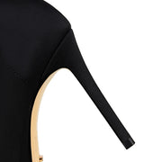 Women's Slim Pointed Stiletto Booties High Heeled Lycra Stretch Pedicure Boots Green Black Apricot Super High Heel