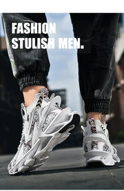 Men's Casual Sneakers Breathable Mesh Luxury Trainer Race Shoes Fashion Loafers Running Tenis Krasovki Air Mesh Lining Sweat-Absorbant