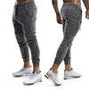 Custom Logo Cotton Gym Jogger Running Pants with Zipper Pocket Male Trousers Men Blank Workout Fitness Sweatpants