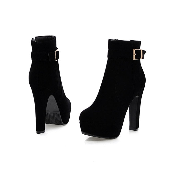 Women  Winter Buckle Super High Heel  Boots .