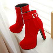 Women  Winter Buckle Super High Heel  Boots .