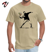 Men's 100% Cotton T-shirts Novelty Street Art Designer