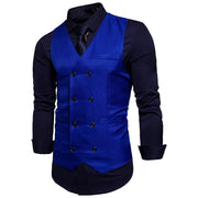 Men Slim Fit   Double breasted Suit Vest