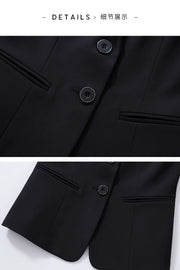 Women's Slim Fit Business Suit Short Sleeve Blazer And Trousers Set Office Work Wear Formal Temperament Ladies Summer Suit
