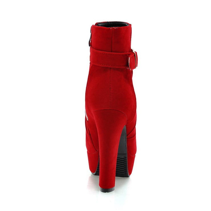 Women  Winter Buckle Super High Heel  Boots .