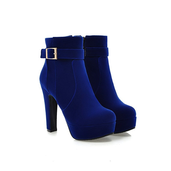 Women  Winter Buckle Super High Heel  Boots .