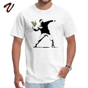 Men's 100% Cotton T-shirts Novelty Street Art Designer