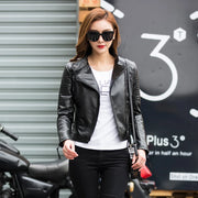 Women Punk Leather Jacket PU Faux Leather Jackets