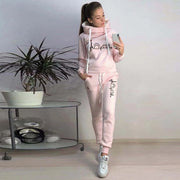 Women Hooded Pullover Hoodies and Pants Suit Outfits ,Tracksuits