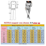 Women Hooded Pullover Hoodies and Pants Suit Outfits ,Tracksuits