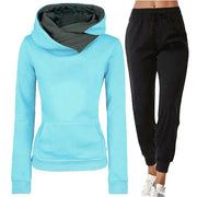 Women's Tracksuits Hooded Pullover Sweatpants Sweatshirt Casual Pants Sets Sportswear