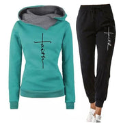 Women's Tracksuits Hooded Pullover Sweatpants Sweatshirt Casual Pants Sets Sportswear