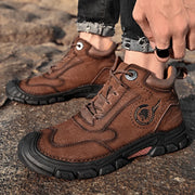 Men's Casual Shoes Outdoor Men's Shoes New Handmade Large Size Stitching All-match Business Genuine Leather Boots Shoes