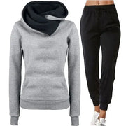 Women's Tracksuits Hooded Pullover Sweatpants Sweatshirt Casual Pants Sets Sportswear