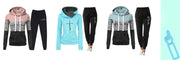 Women's Tracksuits Hooded Pullover Sweatpants Sweatshirt Casual Pants Sets Sportswear