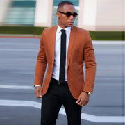 Men's 3 Piece Tuxedo Suits  Attire with Tie Adult's Breathable Windproof Notched Collar Wool Blend Suit