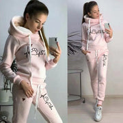 Women Hooded Pullover Hoodies and Pants Suit Outfits ,Tracksuits