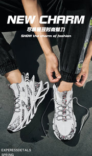Men's Casual Sneakers Breathable Mesh Luxury Trainer Race Shoes Fashion Loafers Running Tenis Krasovki Air Mesh Lining Sweat-Absorbant