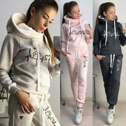 Women Hooded Pullover Hoodies and Pants Suit Outfits ,Tracksuits