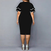 Women  Spring plus Size Dress Skinny Sheath