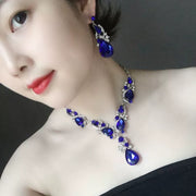 Fashion Rhinestone Sapphire Women's Dress Banquet Jewelry